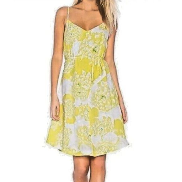 Cupcakes & Cashmere Dayen Yellow Dress Floral S - Picture 1 of 16